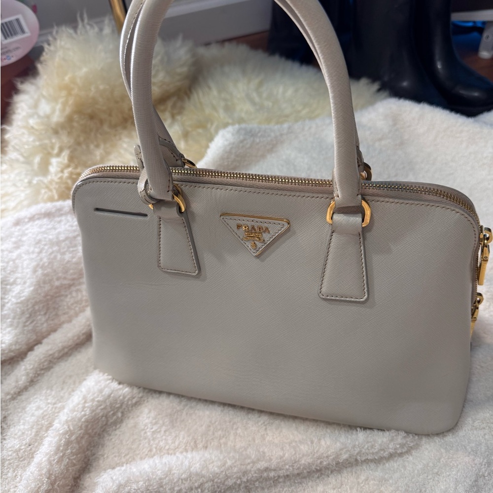 Prada Women's Beige Leather Satchel